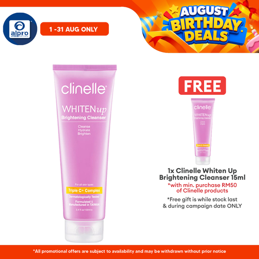 Clinelle WHITENup Brightening Cleanser 100mL | Gentle Non-Drying Formula & Whitens Skin Clinelle