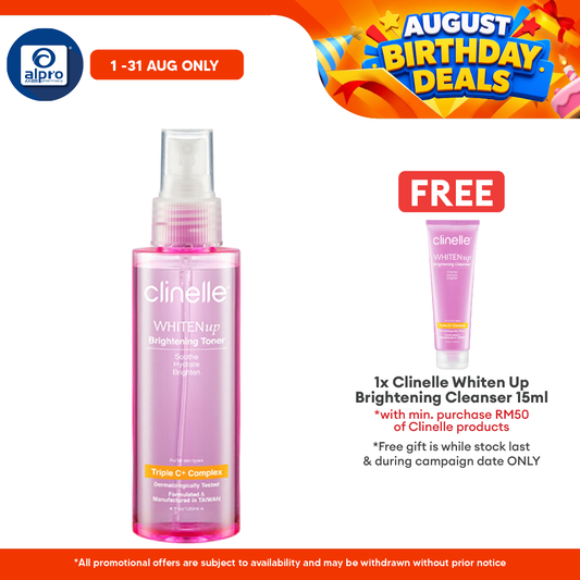 Clinelle WHITENup Brightening Toner 120mL | Refines Pores & Improve Absorption Clinelle