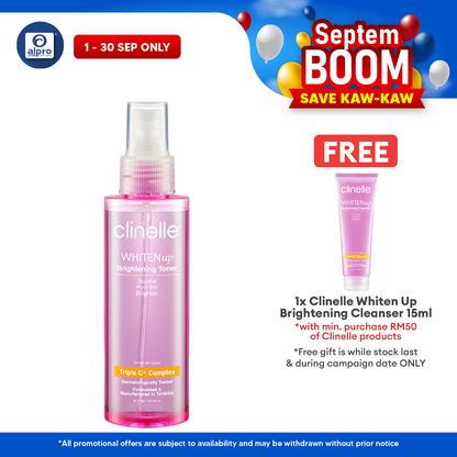 Clinelle WHITENup Brightening Toner 120mL | Refines Pores & Improve Absorption Polylab