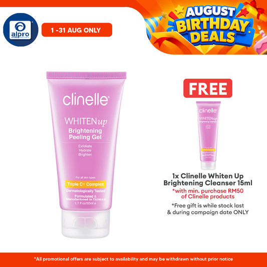 Clinelle WHITENup Brightening Peeling Gel 50mL | Improve Skin Tone & Glowing Skin Clinelle