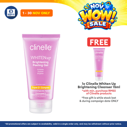Clinelle WHITENup Brightening Peeling Gel 50mL | Improve Skin Tone & Glowing Skin