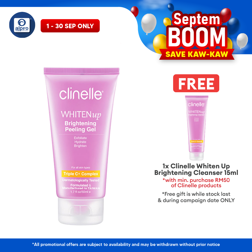 Clinelle WHITENup Brightening Peeling Gel 50mL | Improve Skin Tone & Glowing Skin Polylab