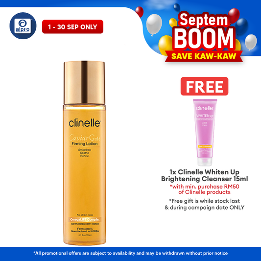 Clinelle Caviar Gold Firming Lotion 150mL | Results in Supple, Smooth & Elastic Skin Polylab