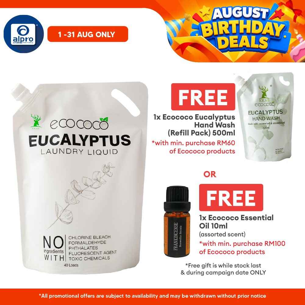 ecococo Eucalyptus Laundry Refill 2kg | Naturally Soft & Safe for Sensitive Skin ecococo