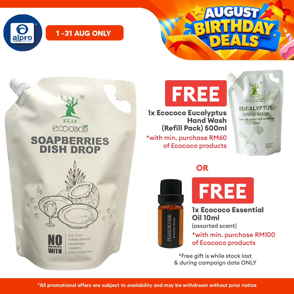 ecococo Soapberries Dish Drop Refill 2kg | Food Grade Formula & Skin Friendly ecococo