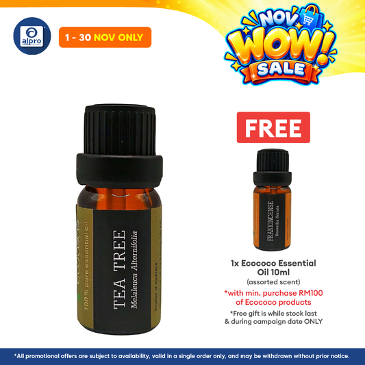 ecococo Tea Tree Essential Oil 10mL | Helps to Soothe Skin Irritations
