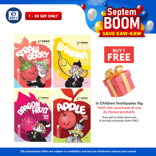 Hanya Freeze-Dried Fruit Chips 20g | Kids Healthy Snacks (Strawberry/Banana/Dragonfruit/Apple)