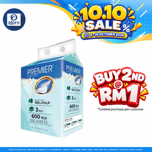 Premier Soft Pack Bottom Pull (3ply X 200s) 600 Ply