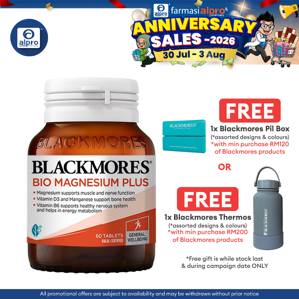 Blackmores Bio Magnesium Plus 60s | Supports Muscle & Bone Health Blackmores