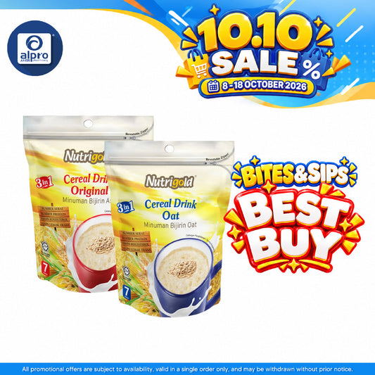 Nutrigold 3-in-1 Cereal Drink (Original 28g ×5s / Oat 30g ×5s)