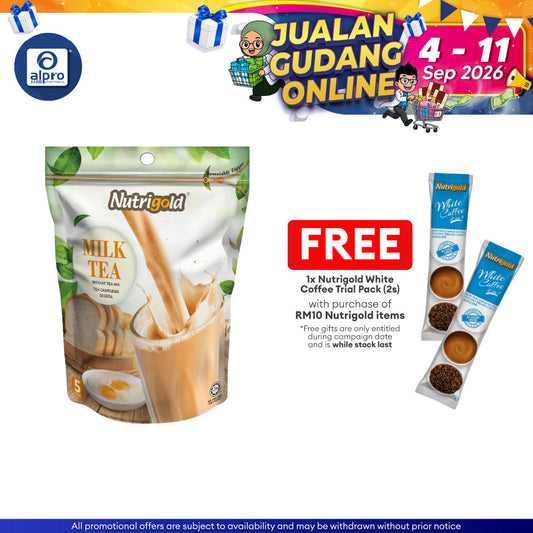 Nutrigold 3-in-1 Milk Tea 30g ×5s | Instant Drink Powder for Milk Tea Drinks Nutrigold
