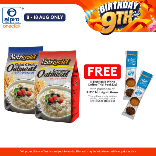 Nutrigold Oatmeal (Quick Cook/ Instant) 500g Nutrigold
