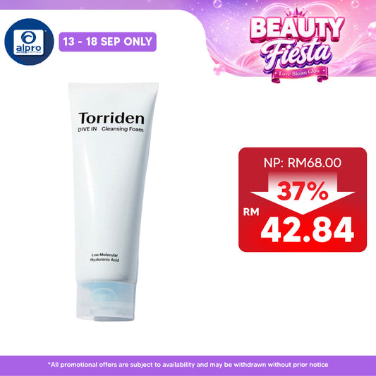 Torriden Dive-In Low Molecular Hyaluronic Acid Cleansing Foam 150mL | Help Hydrate Every Skin Layer