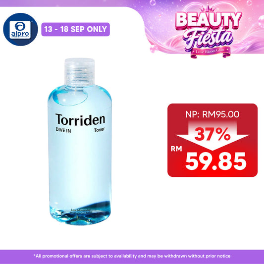 Torriden Dive-In Low Molecular Hyaluronic Acid Toner 300mL | Smooth Out Rough Skin Texture