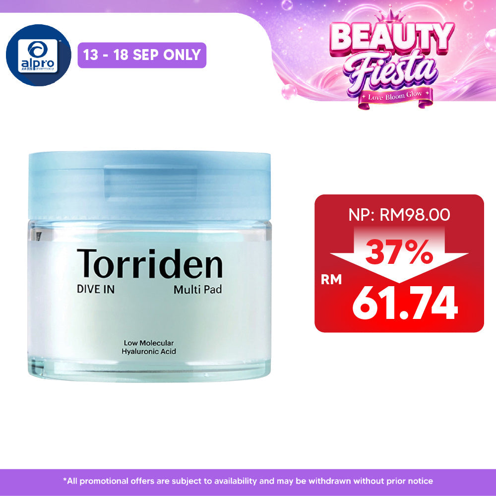 Torriden Dive-In Low Molecular Hyaluronic Acid Multi Pad 80s | Instantly Replenishes Skin Moisture