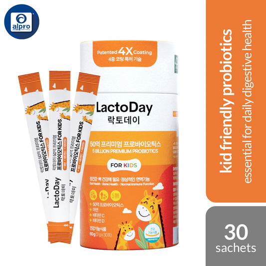 LactoDay For KIDS 10 Billion CFU Probiotics (2g × 30Sachets) | For Balance Gut LactoDay