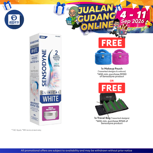 Sensodyne Clinical White Stain Protector Toothpaste 100g | Brighter Looking Smile Sensodyne