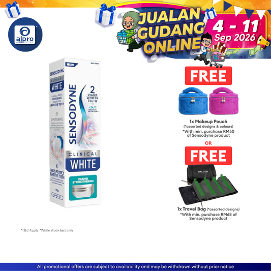 Sensodyne Clinical White Enamel Strengthening Toothpaste 100g | Gentle-Feeling Sensodyne
