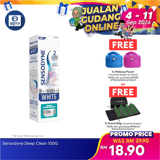 Sensodyne Clinical White Enamel Strengthening Toothpaste 100g | Gentle-Feeling Sensodyne