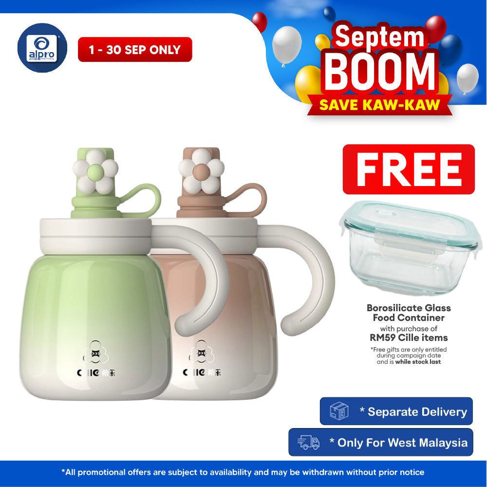 Cille 316 Stainless Steel BPA Free with Tea Infuser & Dust Proof Lid Straw 750mL (XB-24192) | With Functional Filter Cille