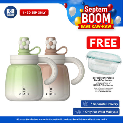 Cille 316 Stainless Steel BPA Free with Tea Infuser & Dust Proof Lid Straw 750mL (XB-24192) | With Functional Filter Cille