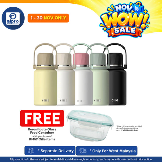 Cille Premium 316 Stainless Steel Insulated Thermos Flask with Straw & Direct Drink Mouth 900mL (XB-25148-900)