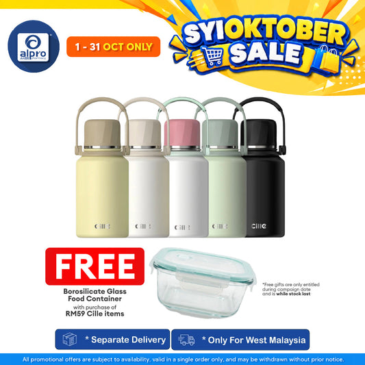 Cille Premium 316 Stainless Steel Insulated Thermos Flask with Straw & Direct Drink Mouth 900mL (XB-25148-900)