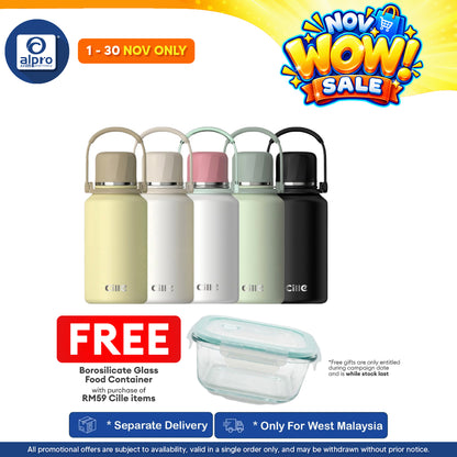 Cille Stainless Steel Thermos with Straw & Direct Drink Mouth 1200ML (XB-25148-1.2) | All Day Heat & Cold Retention