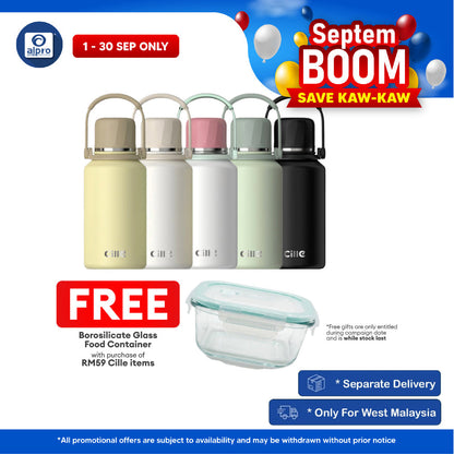 Cille Stainless Steel Thermos with Straw & Direct Drink Mouth 1200ML (XB-25148-1.2) | All Day Heat & Cold Retention Cille