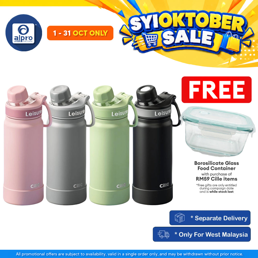 Cille Stainless Steel Flask Coaster Base & Rotating Lid Integrated Holder 630mL (XB-25154-630) | Sporty & School Design