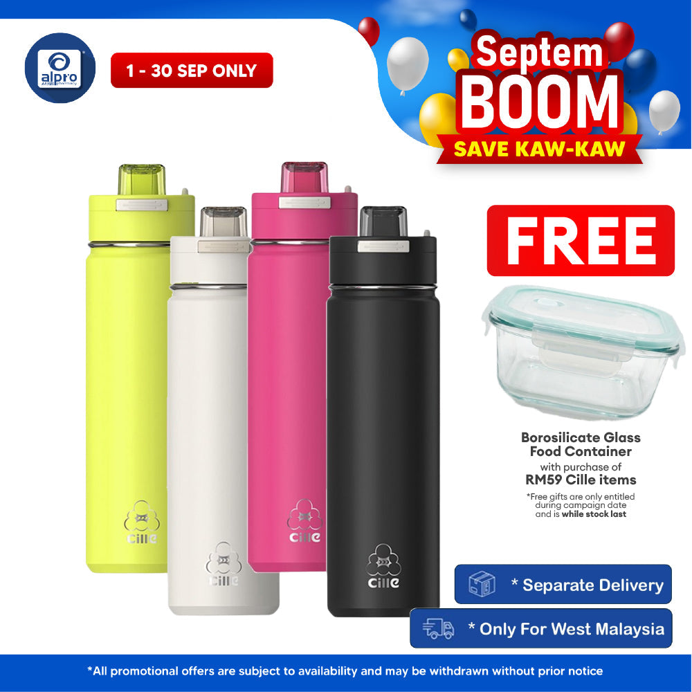 Cille 314 Stainless Steel Tumbler 720mL (XB-25101-720) | Leak-Proof with Straw & Direct Drinking Cille