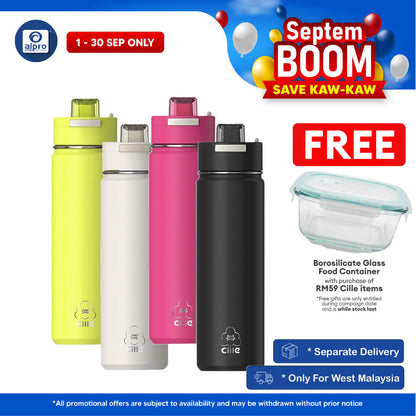 Cille 314 Stainless Steel Tumbler 720mL (XB-25101-720) | Leak-Proof with Straw & Direct Drinking Cille