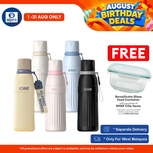 Cille 316 Stainless Steel Tumbler with Coaster 600mL (XB-25132) | Premium Elegant Design Cille