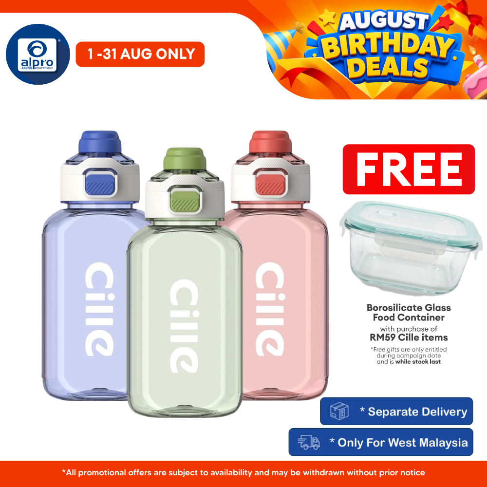Cille Large Volume Tritan Bottle with Lock 1.15L (XL-2508) | Durable Body & Watertight Lockable Cap Cille