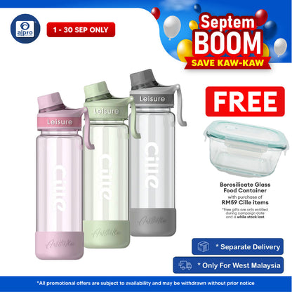 Cille Tritan BPA-Free Water Bottle Large Volume 780mL (XL-2519-780) | BPA Free & Lightweight Body Cille