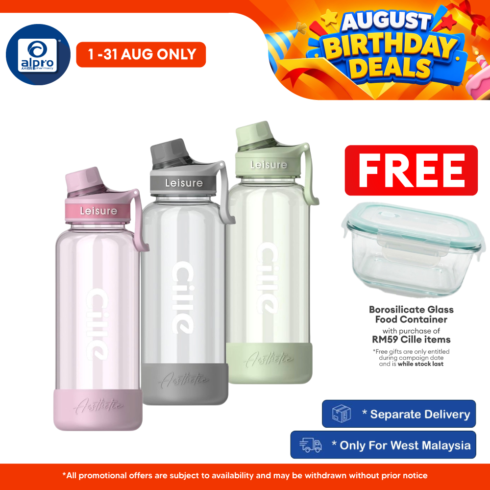 Cille Tritan BPA-Free Water Bottle Large Volume 1000mL (XL-2519-1.0) | BPA Free & Lightweight Body Cille