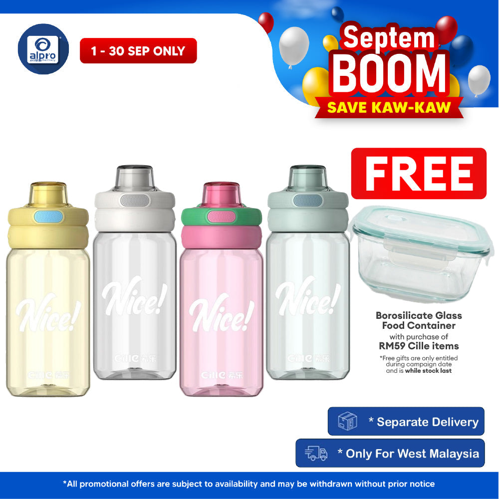 Cille Tritan BPA-Free Water Bottle Large Volume 520mL (XL-2521-520) | Premium BPA-Free Material Cille