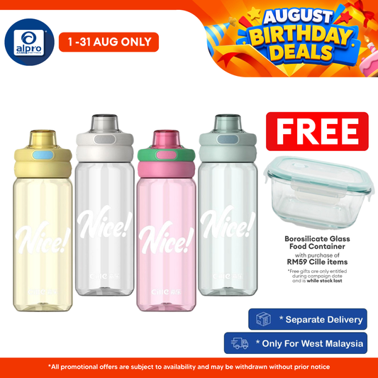 Cille Tritan BPA-Free Water Bottle Large Volume 650mL (XL-2521-650) | Premium BPA-Free Material Cille