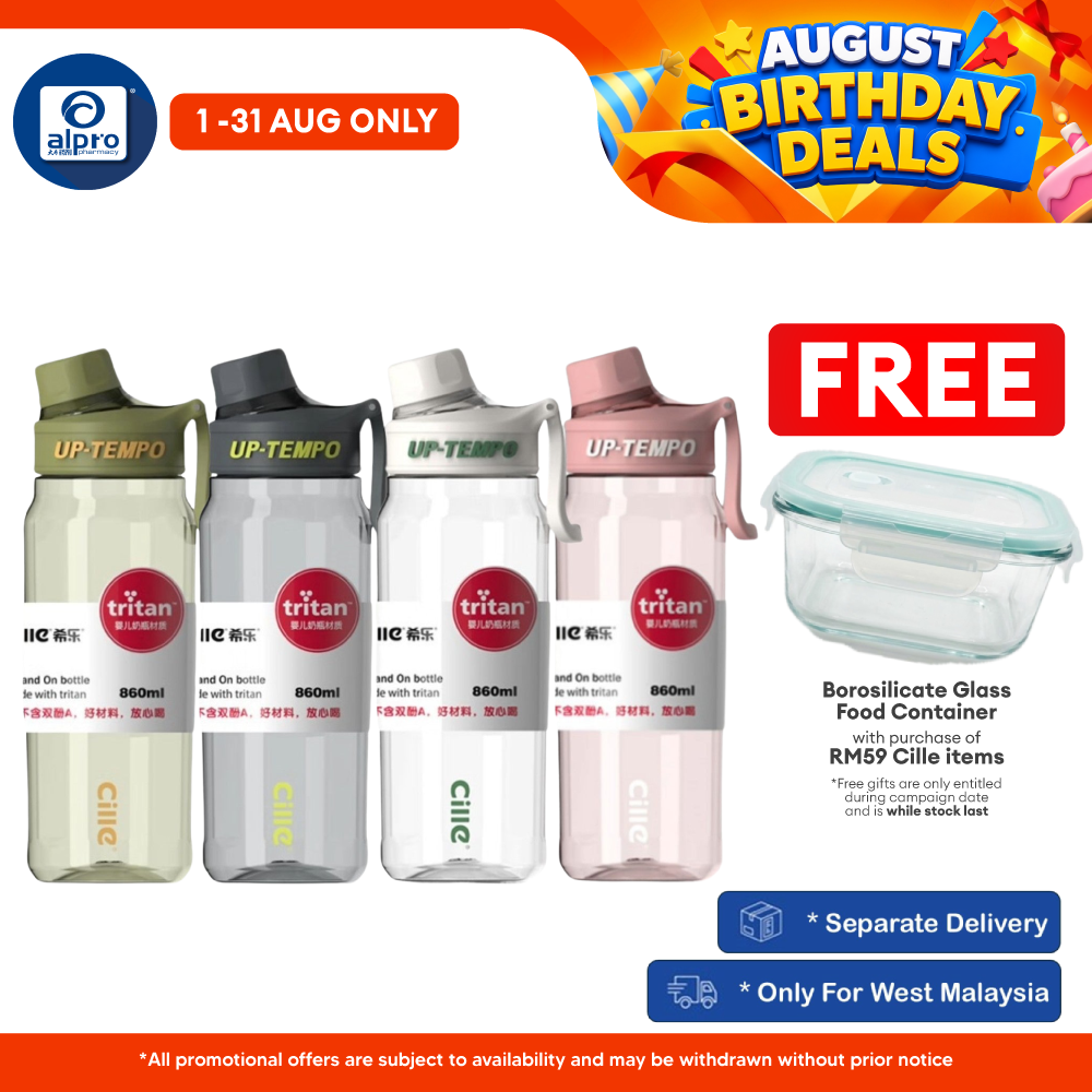 Cille Tritan BPA-Free Plastic Water Bottle 860mL (XL-2332) | BPA-Free & Highly Durable Cille