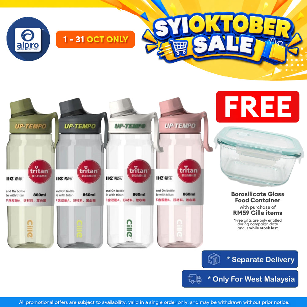 Cille Tritan BPA-Free Plastic Water Bottle 860mL (XL-2332) | BPA-Free & Highly Durable
