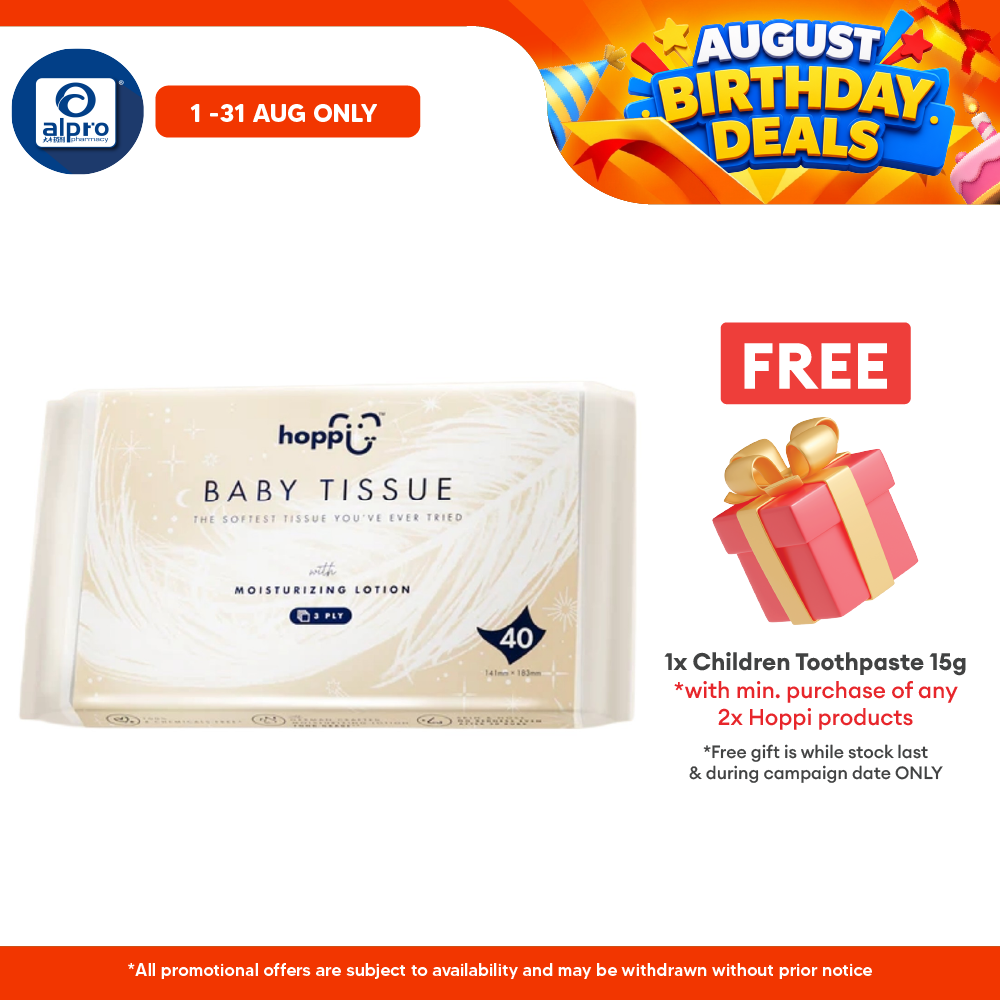 Hoppi RoyalDream Baby Tissue 40s | Infused with Lotion & Ultra-Soft Texture Hoppi
