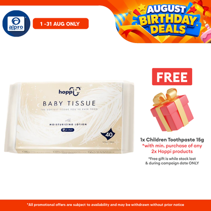 Hoppi RoyalDream Baby Tissue 40s | Infused with Lotion & Ultra-Soft Texture Hoppi