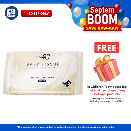 Hoppi RoyalDream Baby Tissue 40s | Infused with Lotion & Ultra-Soft Texture Hoppi