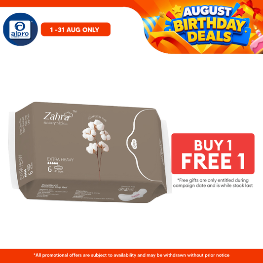Zahra Extra Heavy Flow Pad 415mm 6s | Fast Absorption & Ultra-Soft ZAHRA