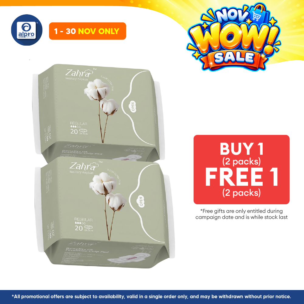 Zahra Regular Flow Pad 245mm Combo (20s ×2packs) | Fast Absorption & Ultra-Soft