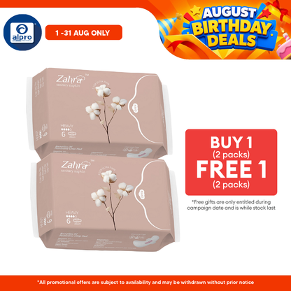 Zahra Heavy Flow Pad 350mm Combo (6s ×2packs) | Fast Absorption & Ultra-Soft ZAHRA