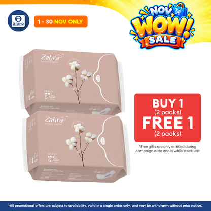 Zahra Heavy Flow Pad 350mm Combo (6s ×2packs) | Fast Absorption & Ultra-Soft