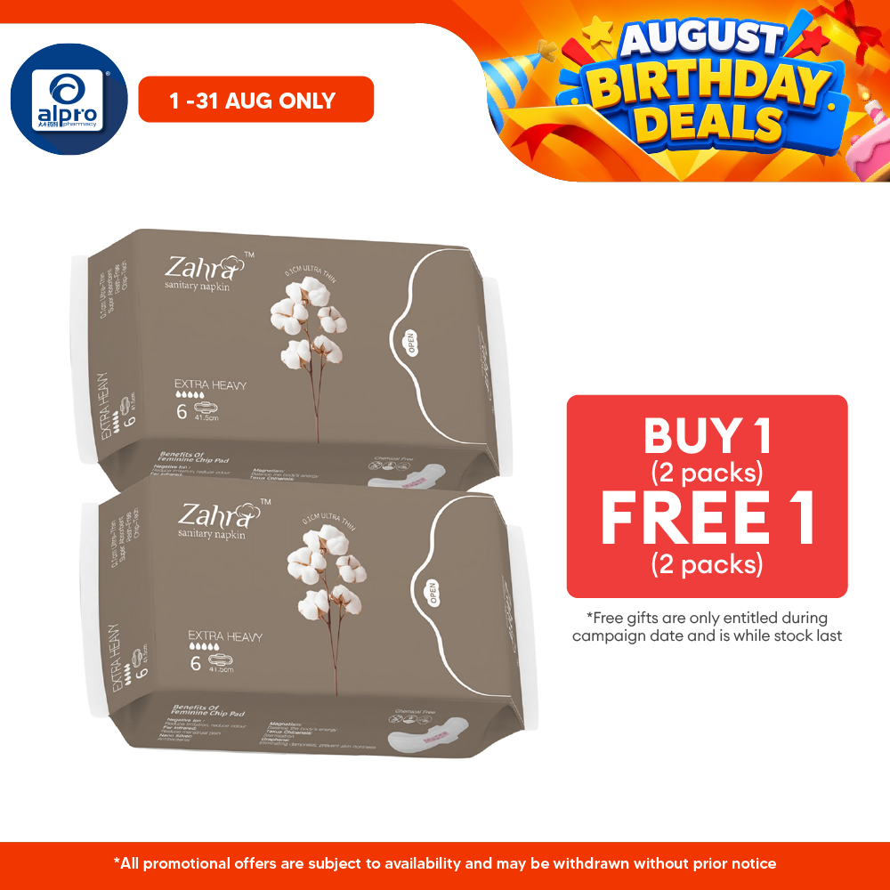 Zahra Extra Heavy Flow Pad 415mm Combo (6s ×2packs) | Fast Absorption & Ultra-Soft ZAHRA
