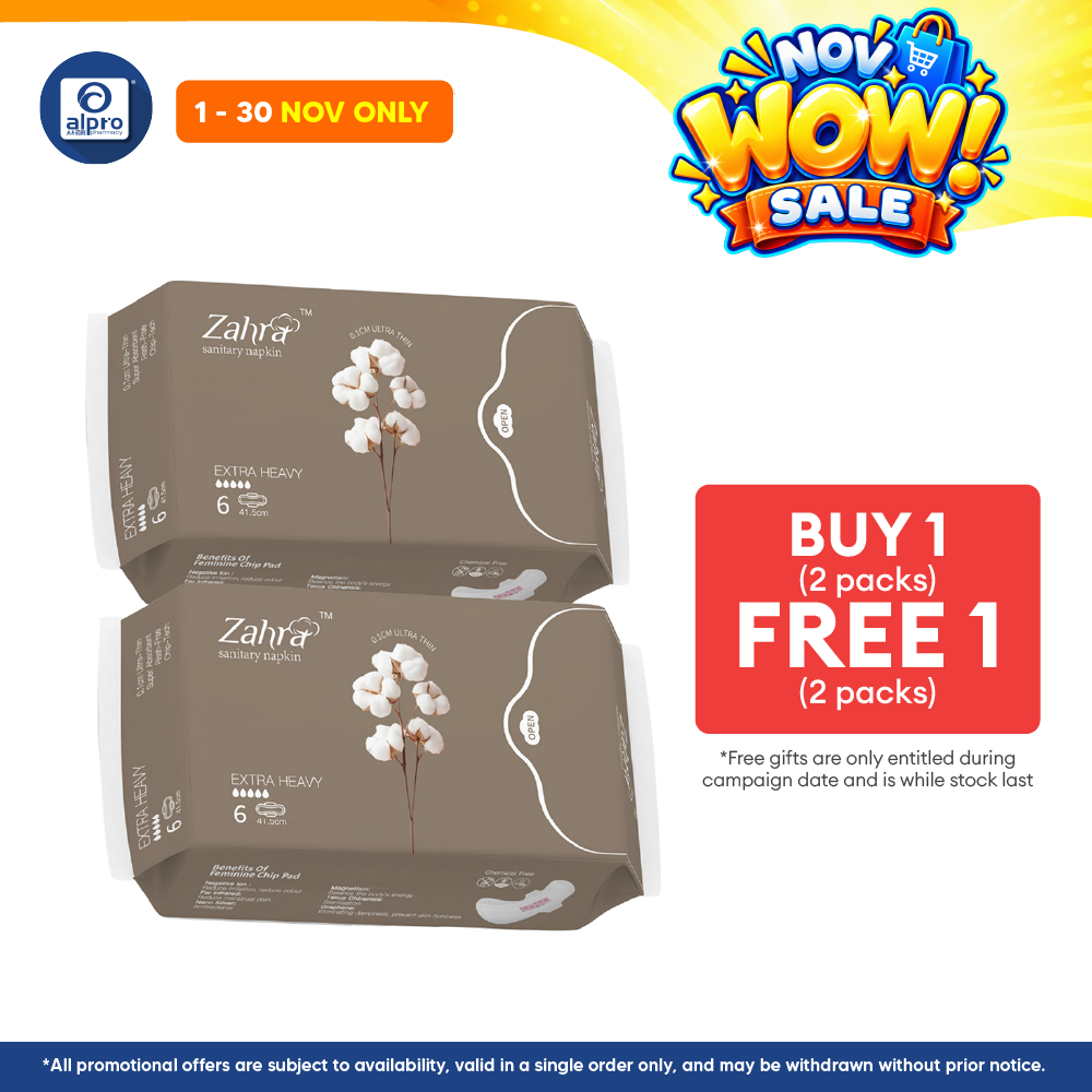 Zahra Extra Heavy Flow Pad 415mm Combo (6s ×2packs) | Fast Absorption & Ultra-Soft