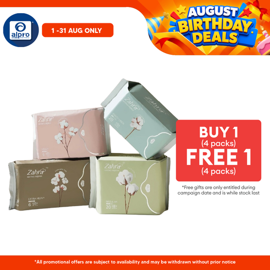 Zahra All in One Combo (4 packs) | Suitable for Daily Discharge ZAHRA